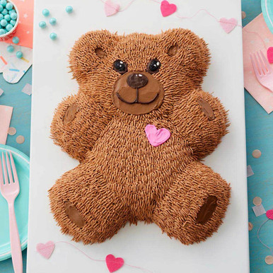 Pink Teddy Cake | Pink Teddy Bear Cake | Pink Teddy Bear Birthday Cake –  Liliyum Patisserie & Cafe