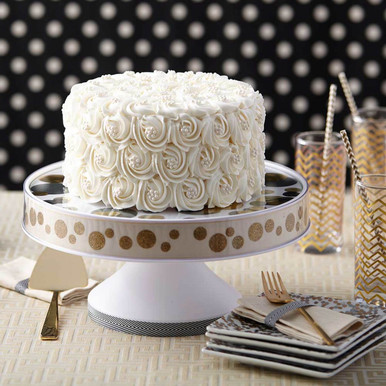 Modern gold and white Wedding cake W194 – Circo's Pastry Shop