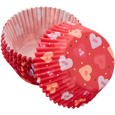 Wilton Pink Hearts Valentine's Day Foil Cupcake Liners, 24-Count — Cake and  Candy Supply