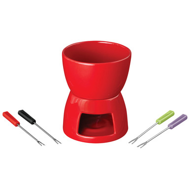 Mini Fondue Set with Tea Light Pot & Dipping Forks - Wilton