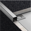 Stainless steel square edge tile trim as  stair edging profile on stairs/steps with ceramic tile ,stone.