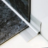 Matt silver aluminium internal corner angle with  lino