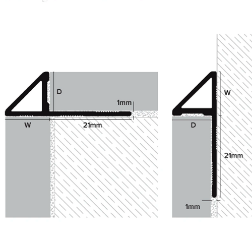 Aluminium Triangular Edge Trim-2.5m