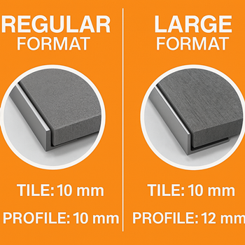 10mm vs 12mm Tile Trim Profile Comparison