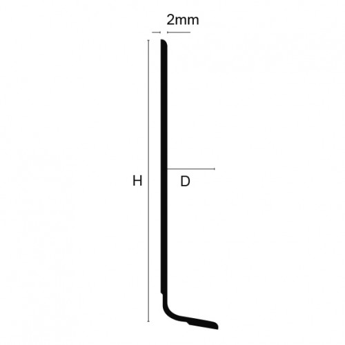 2m Flexible PVC Sit-On Skirting Board – Premium Grade, 100mm Grey – UK Made