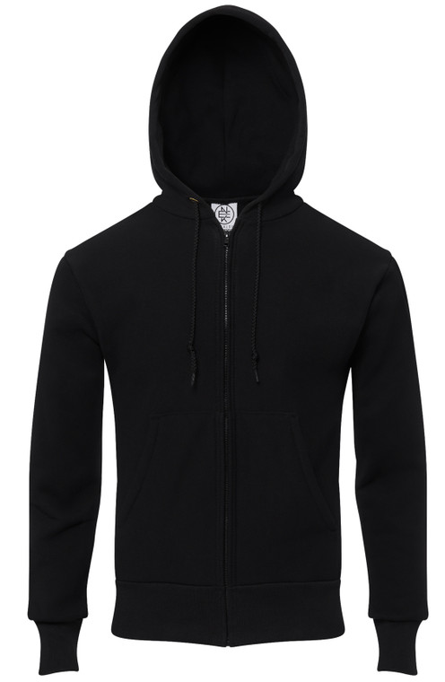 BLACK PREMIUM HEAVYWEIGHT ZIPPER HOODIE - Enkalda.com