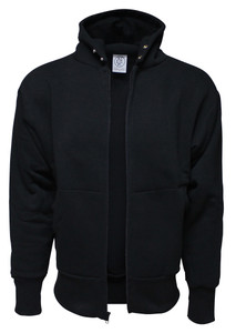 BLACK PREMIUM HEAVYWEIGHT HOODED JACKET