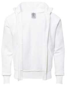 WHITE PREMIUM HEAVYWEIGHT ZIPPER HOODIE