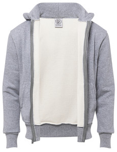 HEATHER GREY PREMIUM HEAVYWEIGHT THERMAL LINED ZIPPER HOODIE