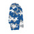 DODGER BLUE GRAY AND WHITE CAMO HOODED BLANKET