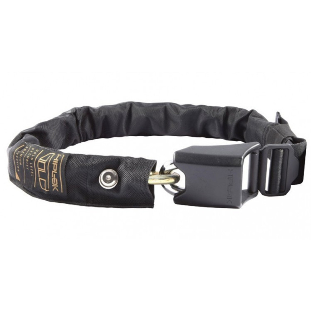Hiplok Gold Wearable Chain Lock - Black - Portable and Secure