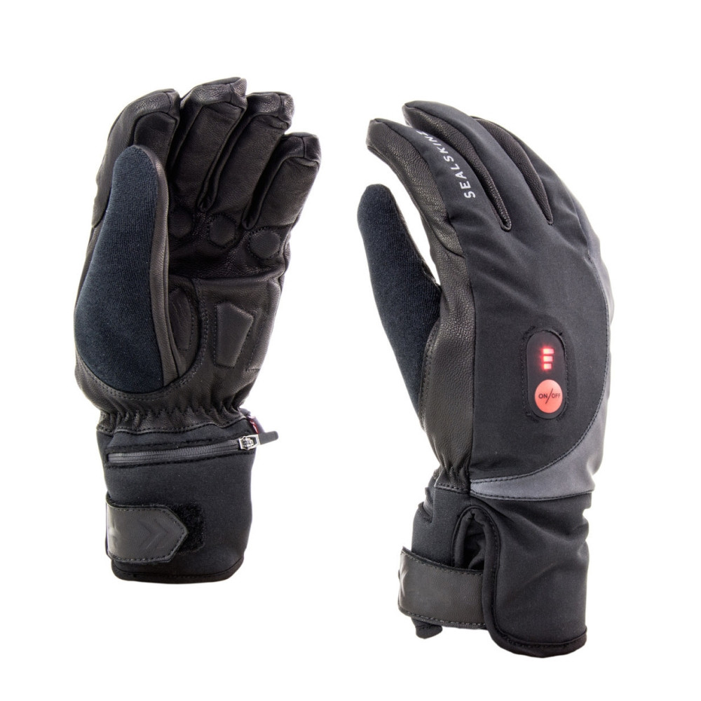 Sealskinz Waterproof Heated Gauntlet Gloves Black