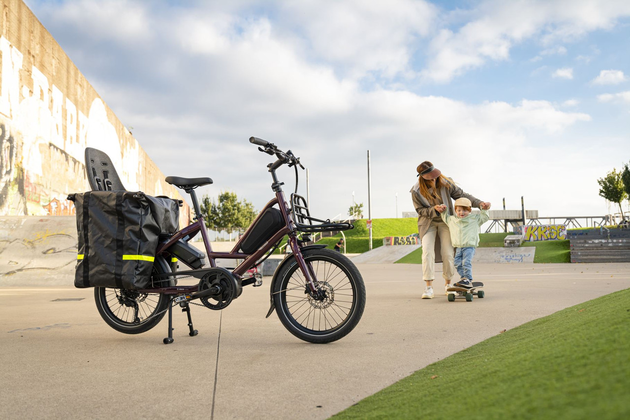 Review of The Tern Quick Haul P9 Electric Cargo Bike in Olive