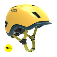 Ozmo Sidekick MIPS children's bike helmet in golden mango