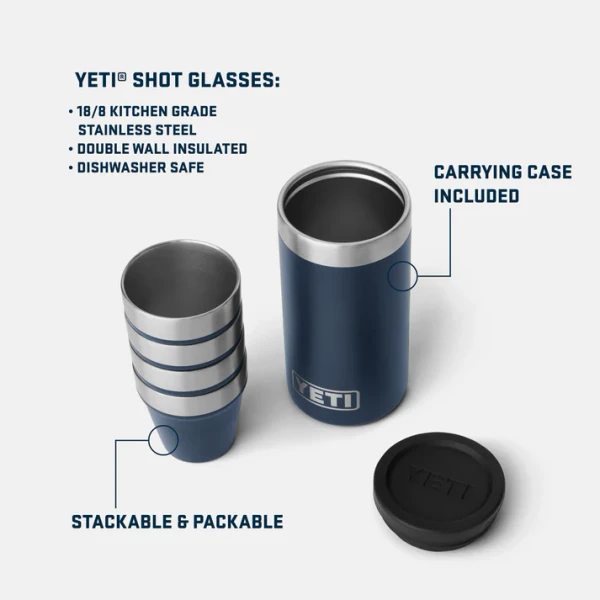 YETI Shot Glasses with Carrying Case 5