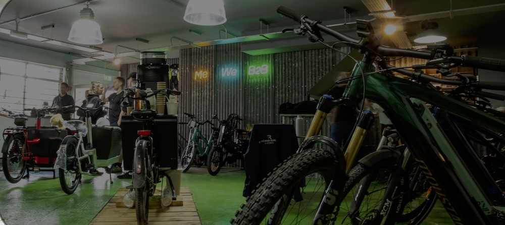 Inside of Fully Charged Electric Bike Shop Cornwall