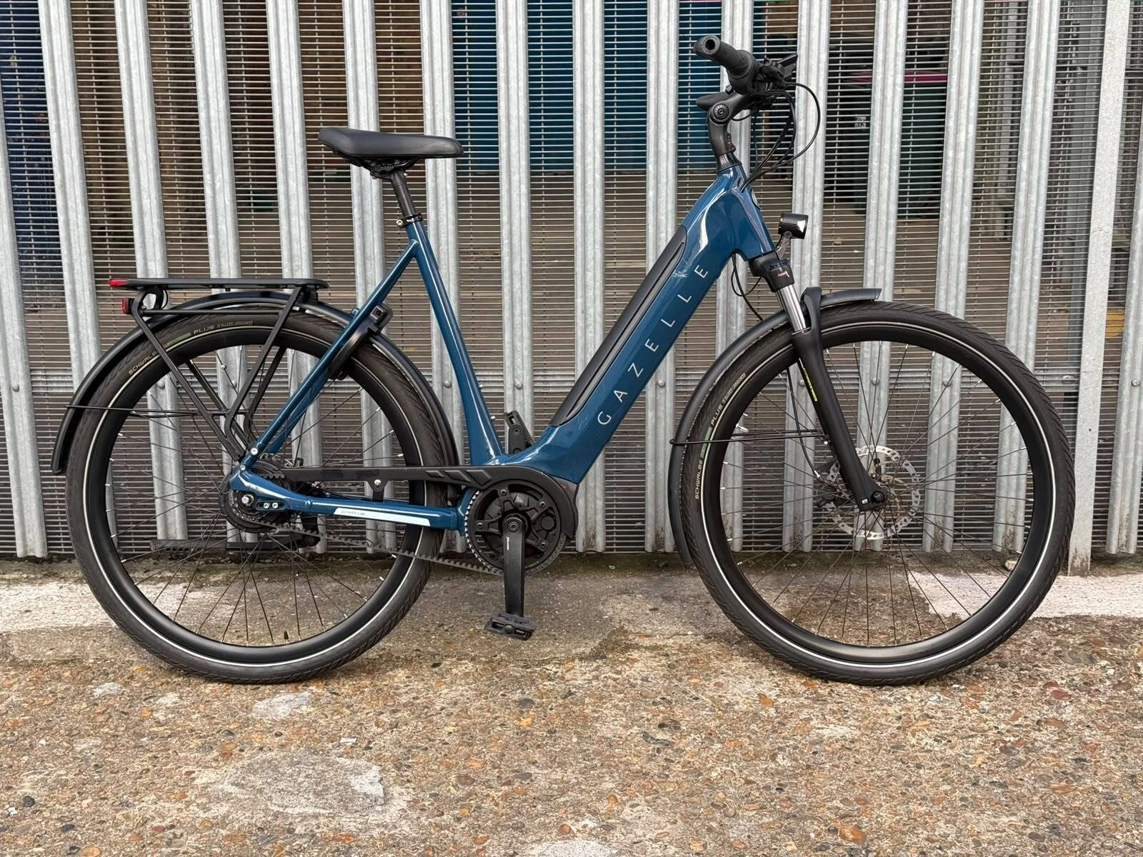 Blue-urban-electric-bike