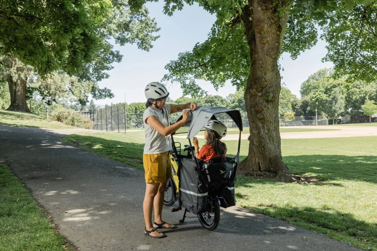 Tern cargo bike with passenger