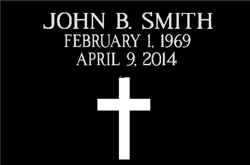 Black Granite Marker 
* Great for marking unmarked graves
* Quality Product that can last forever
* Can lay flat or stand upright
* Lawn mowers can go over without damaging
*Available sizes -6x9 , 6x12 , 9x12 , 12x12 and 24x12
*Marker is Made of BLACK GRANITE