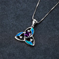 "Flower" Opal Tachyon Pendant with Amethyst Heart.