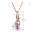 "Teardrop" Rose Opal Tachyon Pendant.