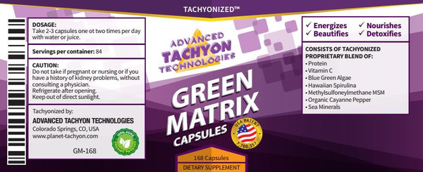 Tachyonized Green Matrix - CAPSULES.