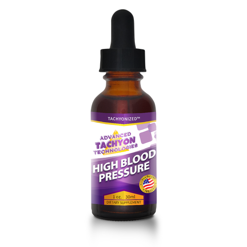 Tachyonized Blood Pressure Tonic, a Tachyon energy product, helps treat high blood pressure and arteriosclerosis and diminish irritability, dizziness, and headache from high blood pressure.