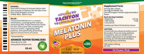 Tachyonized Melatonin PLUS.