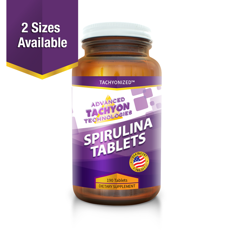 Tachyon Spirulina, a Tachyonized energy health product and nutraceutical superfood, contains nearly every nutrient you need for energized health and wellbeing. Stay healthy. Take Spirulina daily.