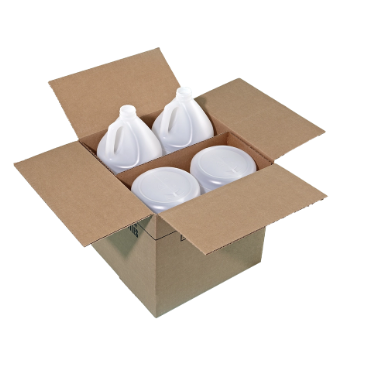 4 x 1 Gallon Natural HDPE Round Bottle, 38-400