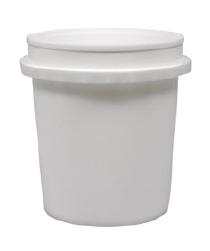 16 Ounce White HDPE Round Vapor Lock Container
