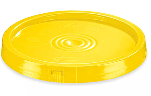 2.6 Gallon Yellow HDPE Cover, Round, No Gasket