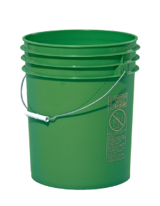 20 Liter Green Open Head HDPE Pail, Metal Handle, Round, UN(Y1.5/30)(Y43/S) with CWL