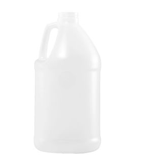 64 Ounce Natural HDPE Industrial Round Bottle, 38 mm