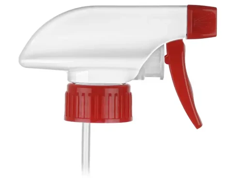 28-400 White and Red PP Trigger Sprayer, 1.1 cc Output, 9.25" Dip Tube