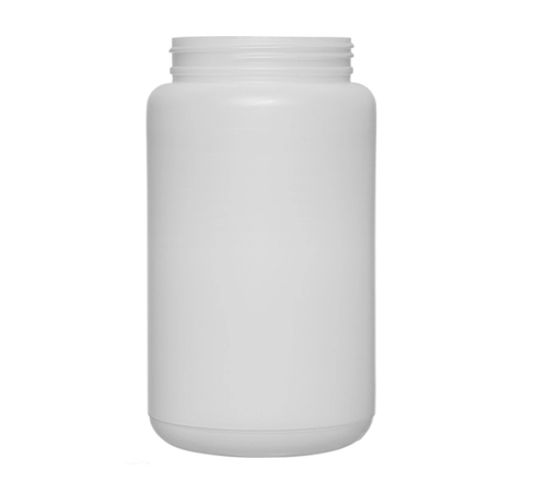 2000 cc Natural HDPE Wide Mouth Round Bottle, 100-400