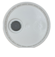 5 Gallon Round White HDPE Cover with PVTFE Spout and Gasket, UN(Y1.5/30)(Y43/S)