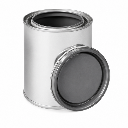 1/4 Plan Tin Can, Gray Lined, Double Tight