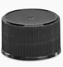 28-410 Black PP Round Cap, SureSeal Foam Liner