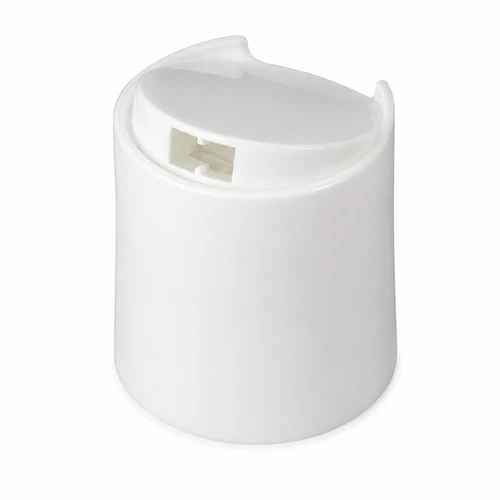 28-410 White PP Round Disc-Top Cap, PS-020 Pressure Liner, Crab Claw Seal