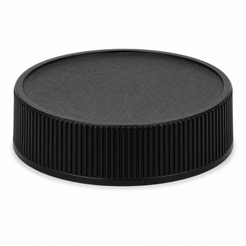 53-400 Black PP Round Continuous Thread Cap, PV Liner (Plastic)