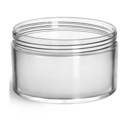 3 Ounce Natural Styrene Wide Mouth Round Jar, 53-400