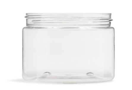 12 Ounce Natural PET Wide Mouth, Straight Sided Round Jar, 89-400