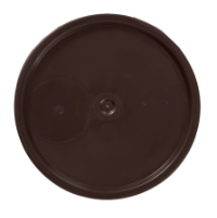 5 Gallon Round Black HDPE EZ Tear Tab Cover, FDA Approved
