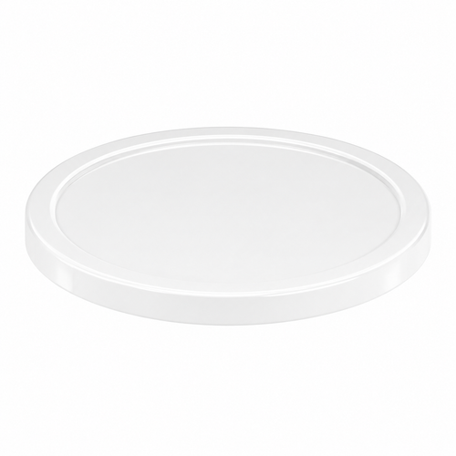 83 Ounce White LLDPE Round Tub Lid