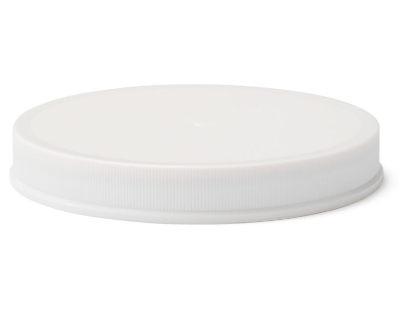 120-400 White PP Ribbed Continuous Thread Cap, F-419M Foam Liner