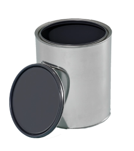 1 Gallon Gray Double tight Tin Can, Gray Lined, No Ears, Beaded, Tall