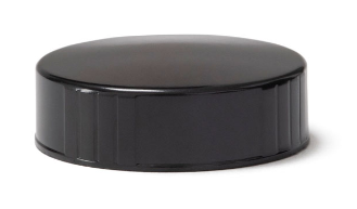 38-400 Black Round Phenolic Cap, Polycone (400-series) Liner