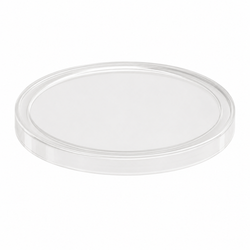 21.5 Ounce White LLDPE Round Snap-On Cover