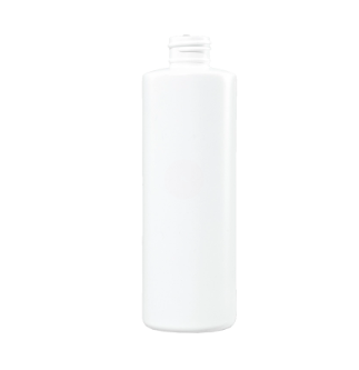 8 Ounce White HDPE S/L Cylinder Bottle, 24-410